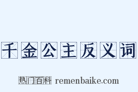 千金公主反义词是什么意思的图片